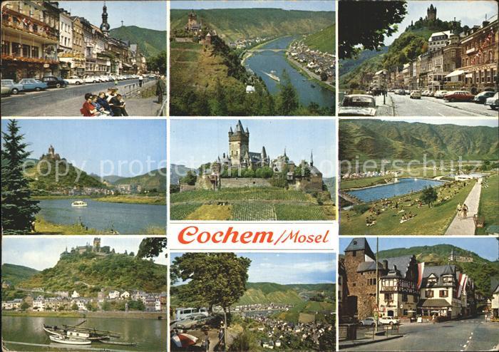 Cochem Mosel Teilansichten Moselpartien Schloss Schwimmbad Strassenpartie