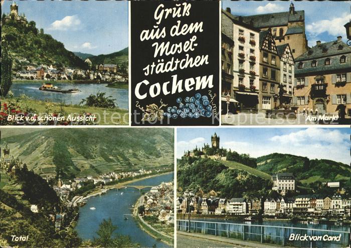 Cochem Mosel Schoene Aussicht Markt Total Blick von Cond