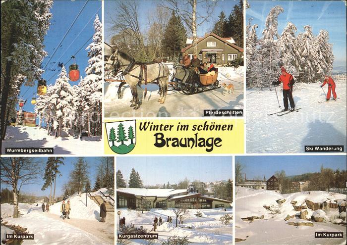 Braunlage Harz Wurmbergseilbahn Pferdeschlitten Langlauf Kurpark Kurzentrum