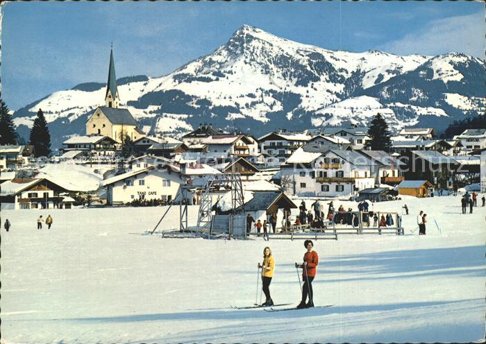 Kirchberg Tirol Ortsansicht uebungspiste Kitzbueheler Horn