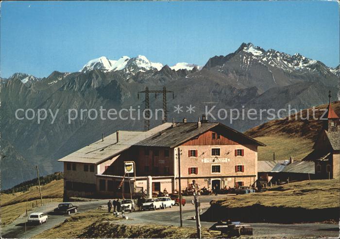 Passo del Giovo Jaufenpass Jaufenhaus mit Zillertaler Alpen