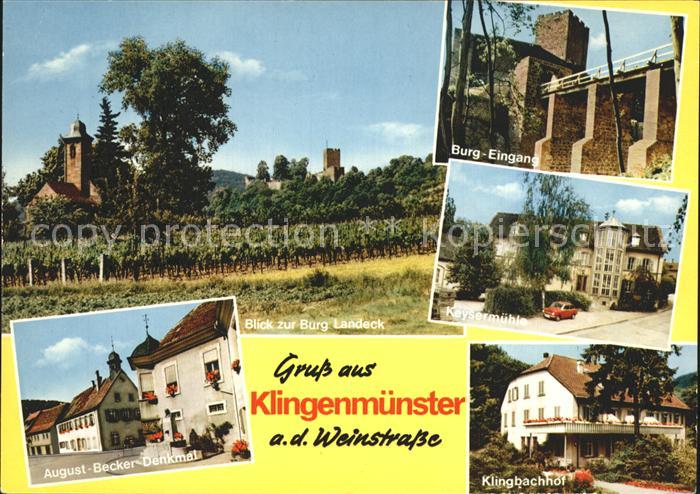 Klingenmuenster Burg Landeck Eingang Kaysermuehle Klingbachhof Aug Becker Denkma