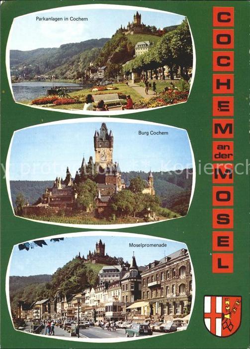 Cochem Mosel Parkanlagen Burg Cochem Moselpromenade