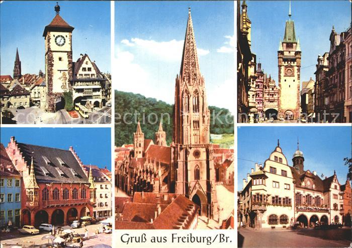 Freiburg Breisgau Schwabentor Martinstor Muenster Kaufhaus Rathaus