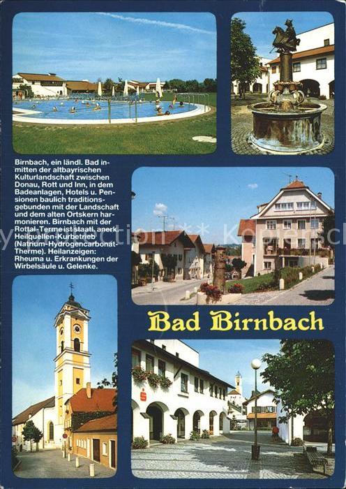 Bad Birnbach Schwimmbad Brunnen Dorfpartie Kirche