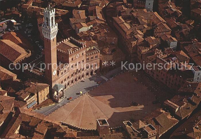 Siena Piazza del Campo Veduta aerea