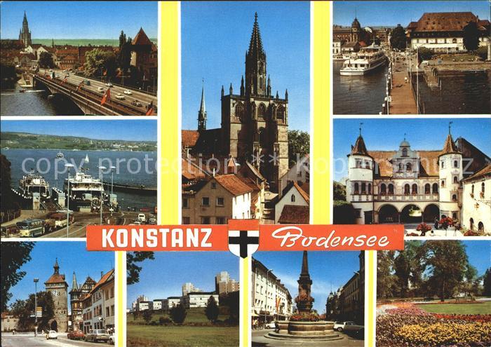 Konstanz Bodensee Bruecke Muenster Faehre Faehrhafen Rathaus Stadttor Brunnen Pa
