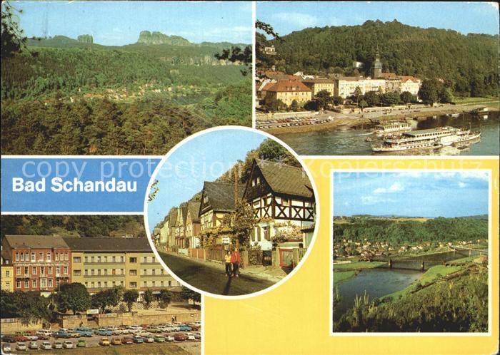 Bad Schandau Schrammsteine Dampfer Anlegestelle FDGB Heim Louis Furnberg Rathman