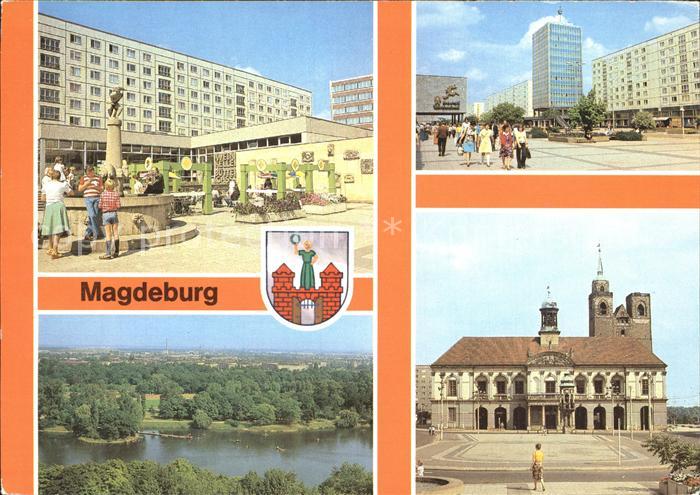 MAGDEBURG  CITY Karl Marx Str Kulturpark Rothehorn Rathaus