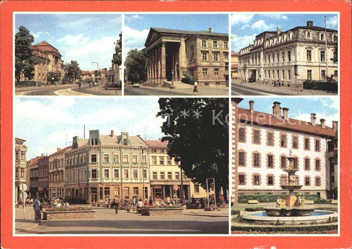 Meiningen Thueringen Aug Bebel Str Landestheater Platz der Republik Schloss Elis