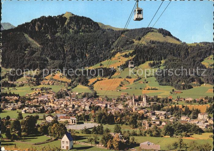 Kitzbuehel Tirol Hornbahn mit Hahnenkamm