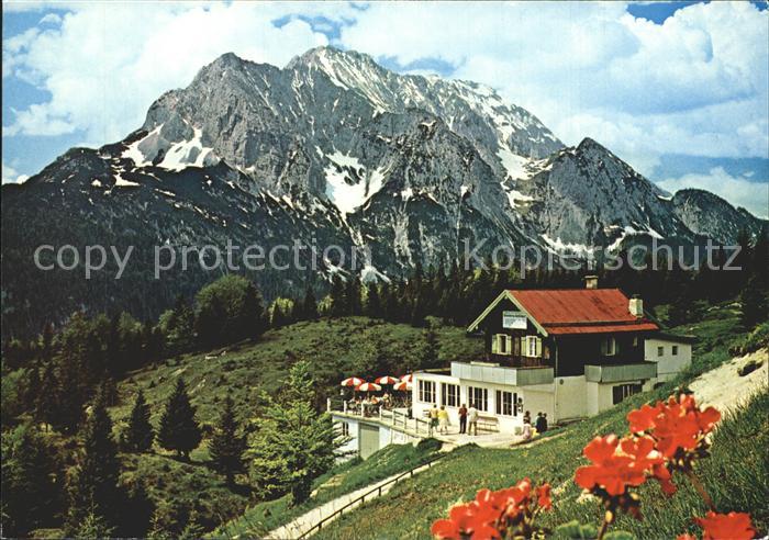 Kranzberg Freising Kranzberghaus mit Untere und Obere Wettersteinspitze