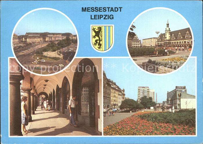 LEIPZIG Sachsen Hauptbahnhof Markt Rathausarkaden Sachsenplatz