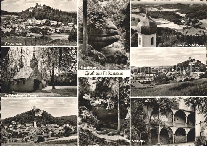 Falkenstein Oberpfalz Gesamt Froschmaul Schlossturm Wallfahrtskapelle Tennerl Sc