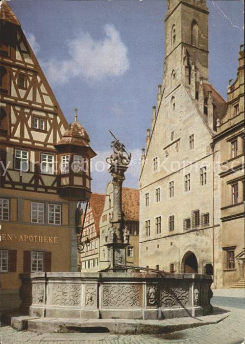 Rothenburg Tauber St Georgs Brunnen