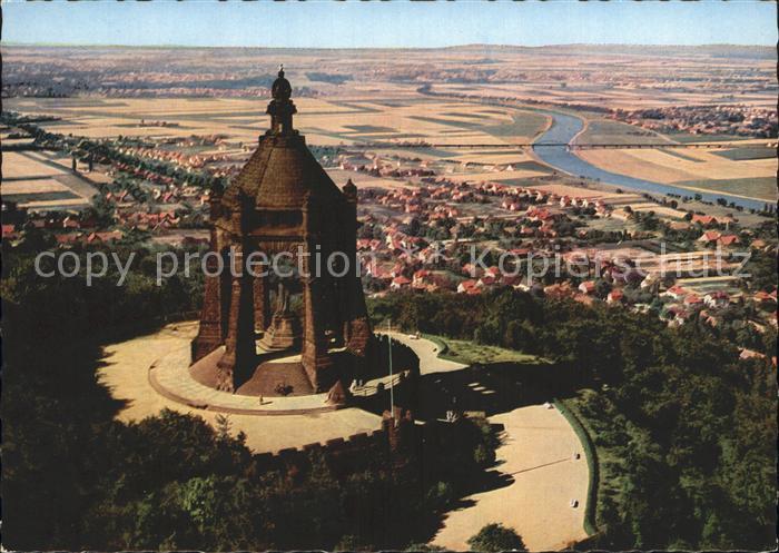 Porta Westfalica Panorama Kaiser Wilhelm Denkmal Fliegeraufnahme