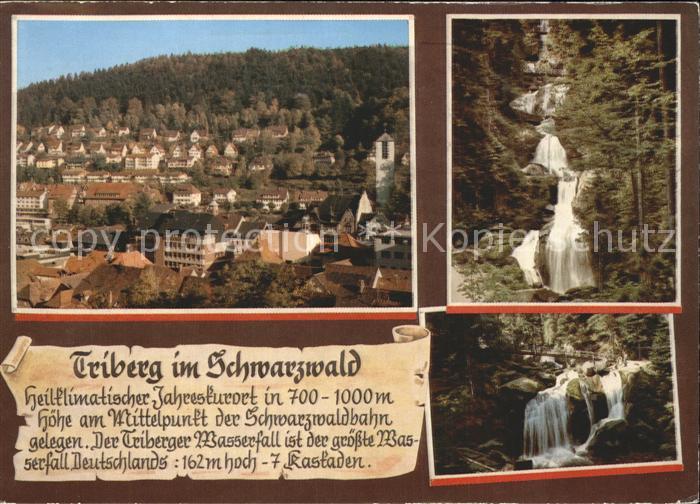 Triberg Schwarzwald Totalansicht Wasserfaelle