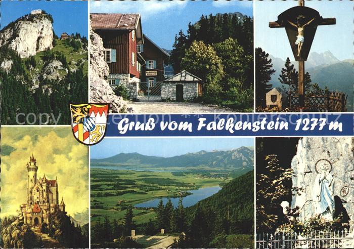 Falkenstein Allgaeu Burgruine Falkenstein Wegekreuz Schloss Panorama Heiligensta