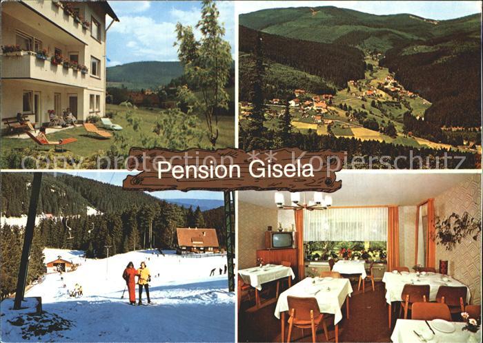 Hundsbach Forbach Pension Gisela Gastraum Panorama Skilaeufer