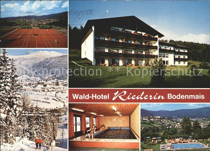 Bodenmais Waldhotel Riederin Tennisplatz Skilift Hallen und Freibad