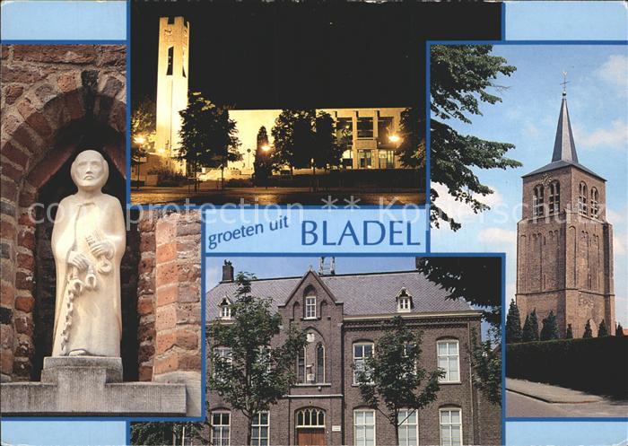 Bladel Eeuwse kerktoren mit in zijn gevel een beeltenis van St Petrus Banden Gem