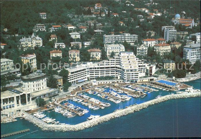 Opatija Abbazia Fliegeraufnahme Hotel Admiral mit Hafen