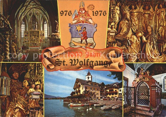 St Wolfgang Wolfgangsee Kirche innen und Landeplatz Weisses Roessl