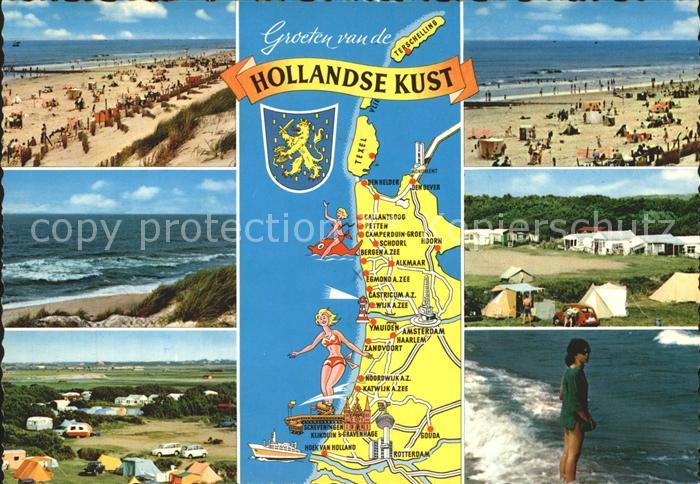 Niederlande Landkarte Kuester Camping Strand