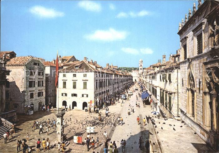 Dubrovnik Ragusa Plaza Stradun i Orlandov stup