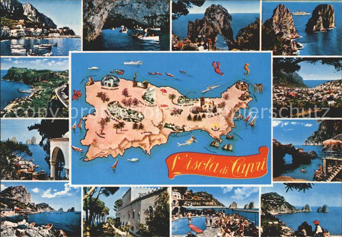 Capri  mit Karte