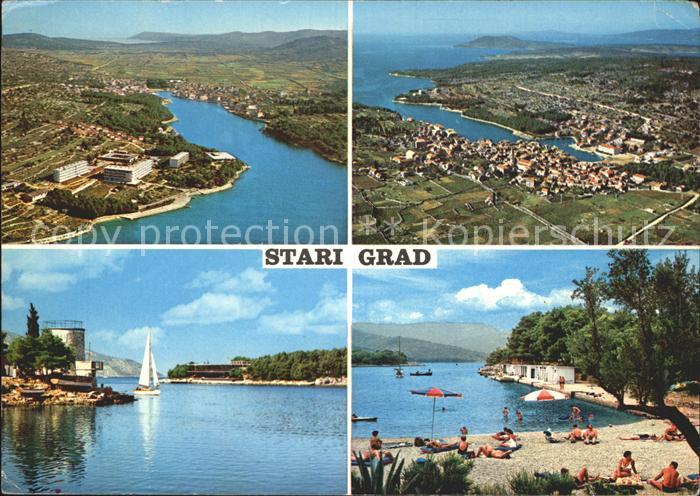 Stari Grad Fliegeraufnahme und Strandd