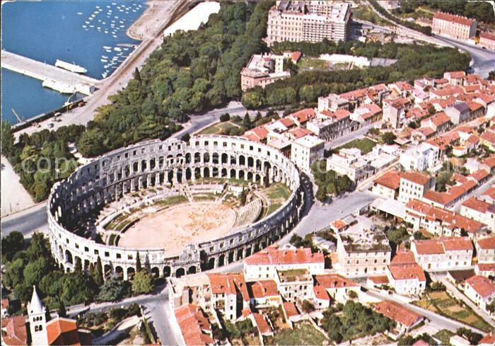 Pola Pula Croatia Fliegeraufnahme Freilichttheater