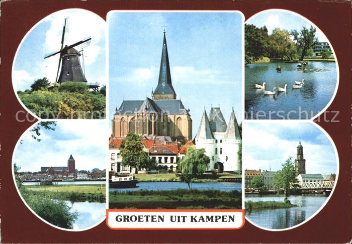 Kampen Niederlande Kirche Muehle See