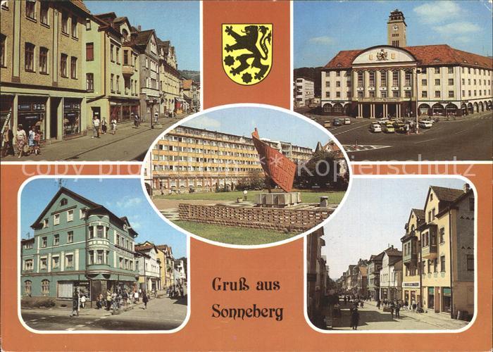 Sonneberg Thueringen Karl-Marx-Strasse Rathaus Ehrenmal