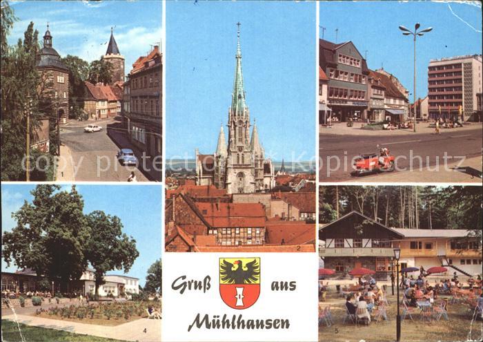 Muehlhausen Thueringen Thomas Muentzer Stadt Frauentor Rabenturm Marienkirche Sc