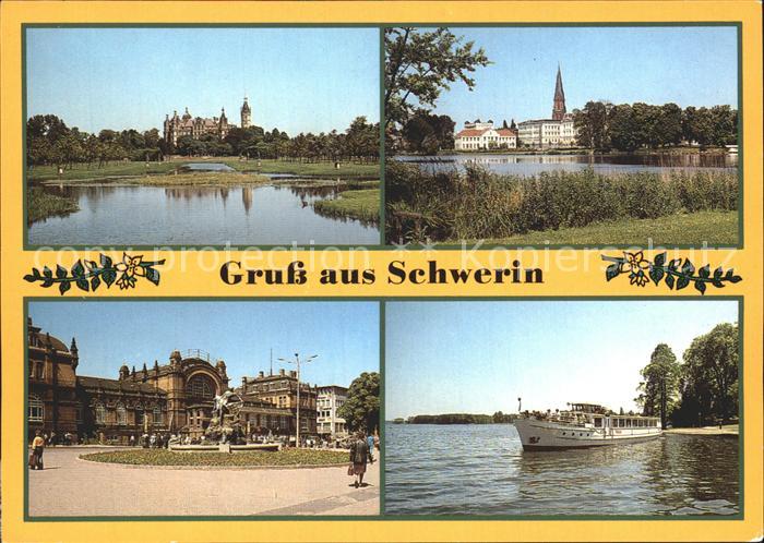 Schwerin Mecklenburg Schlossgarten Burgsee Gruntahlplatz