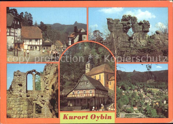 Oybin Sachsen Felsentor auf dem Toepfer Burgruine Scharfenstein