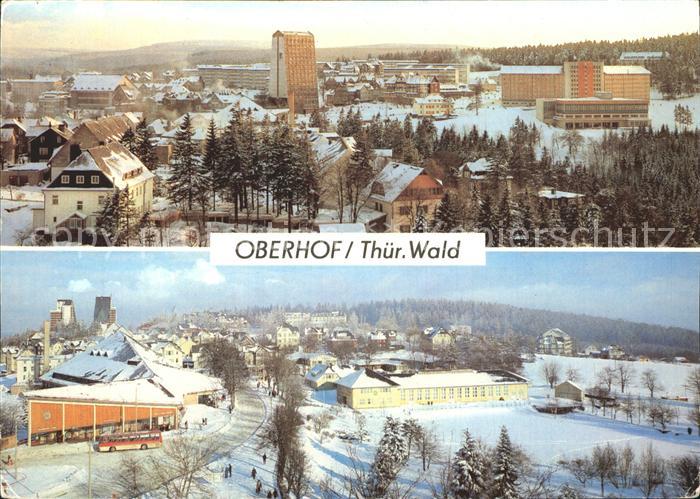 Oberhof Thueringen Blick vom Interhotel Panorama Erholungsheim Rennsteig