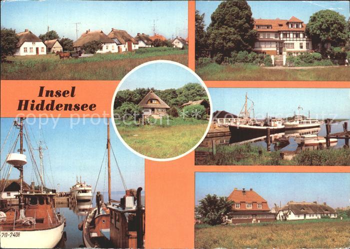 Insel Hiddensee Vitte Kloster Fischerhaeuser Hafen Restaurant Dornbusch