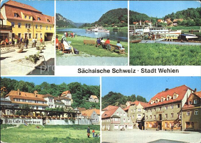 Wehlen Sachsen Karl-Marx-Platzt Faehre EisCafe Elbterrasse