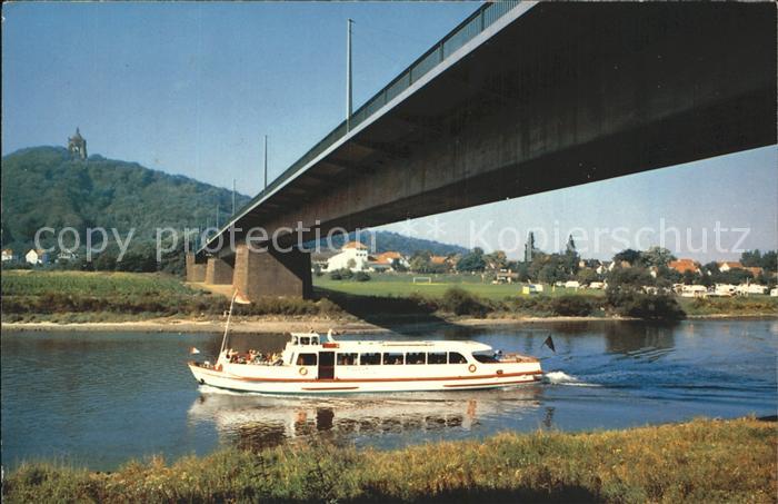 Minden Westfalen Westfaelische Pforte Kaiser Wilhelm- Denkmal Weserbruecke