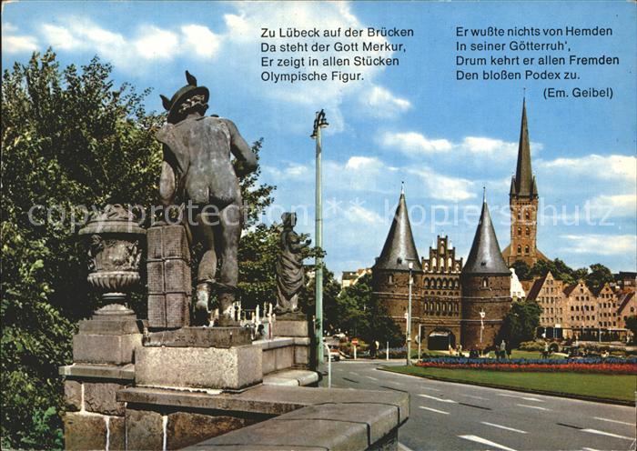 LueBECK  CITY Gott Merkur Puppenbruecke