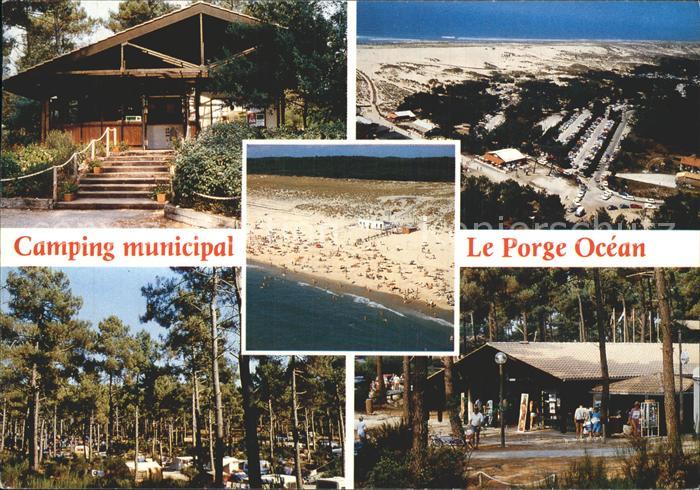 Le Porge Fliegeraufnahme Strand Campingplatz