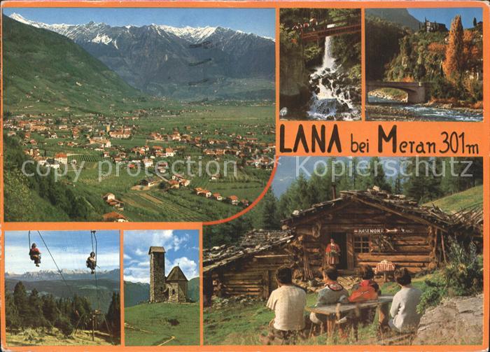 Lana Meran Panorama Berghuette Sesselbahn Kirche