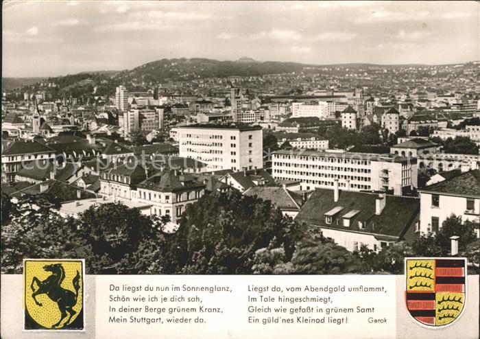 STUTTGART  CITY Stadtansicht Gedicht