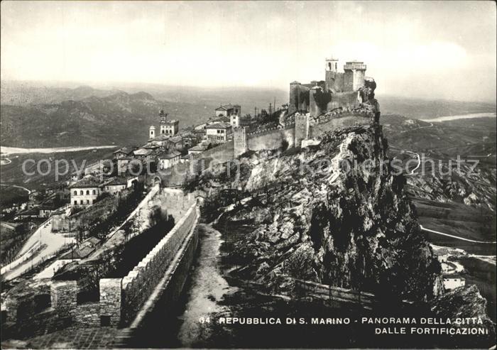 San Marino San Marino Panorama della citta dalle Fortificazioni