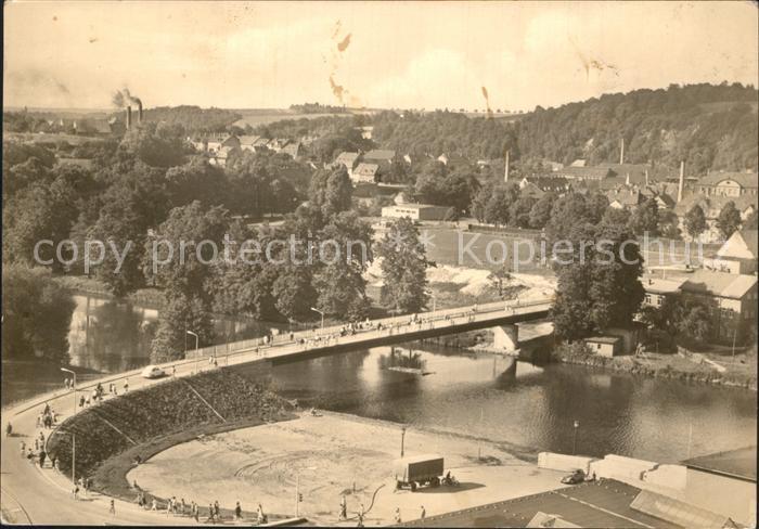 Colditz Bruecke 20. Jahrestag  der DDR