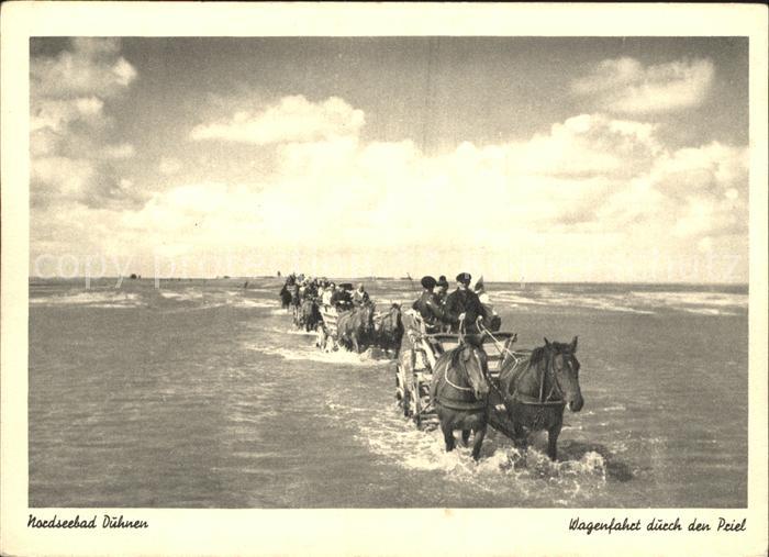 Duhnen Nordsee Wagenfahrt durch den Priel