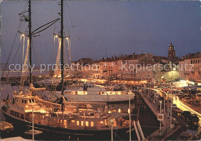Saint Tropez Var Hafen Nacht