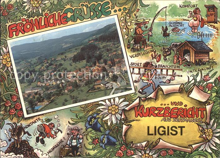 Ligist Lustige Karte mit Fliegeraufnahme